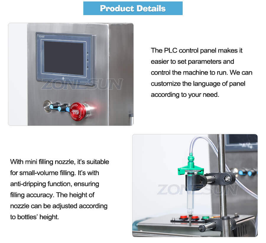 Cosmetic Desktop Filling Capping Machine-ZONESUN TECHNOLOGY LIMITED