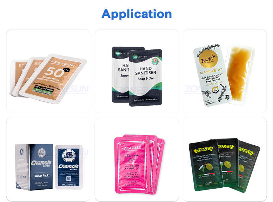 Cosmetic Snap Sachet Filling Sealing Machine-ZONESUN TECHNOLOGY LIMITED
