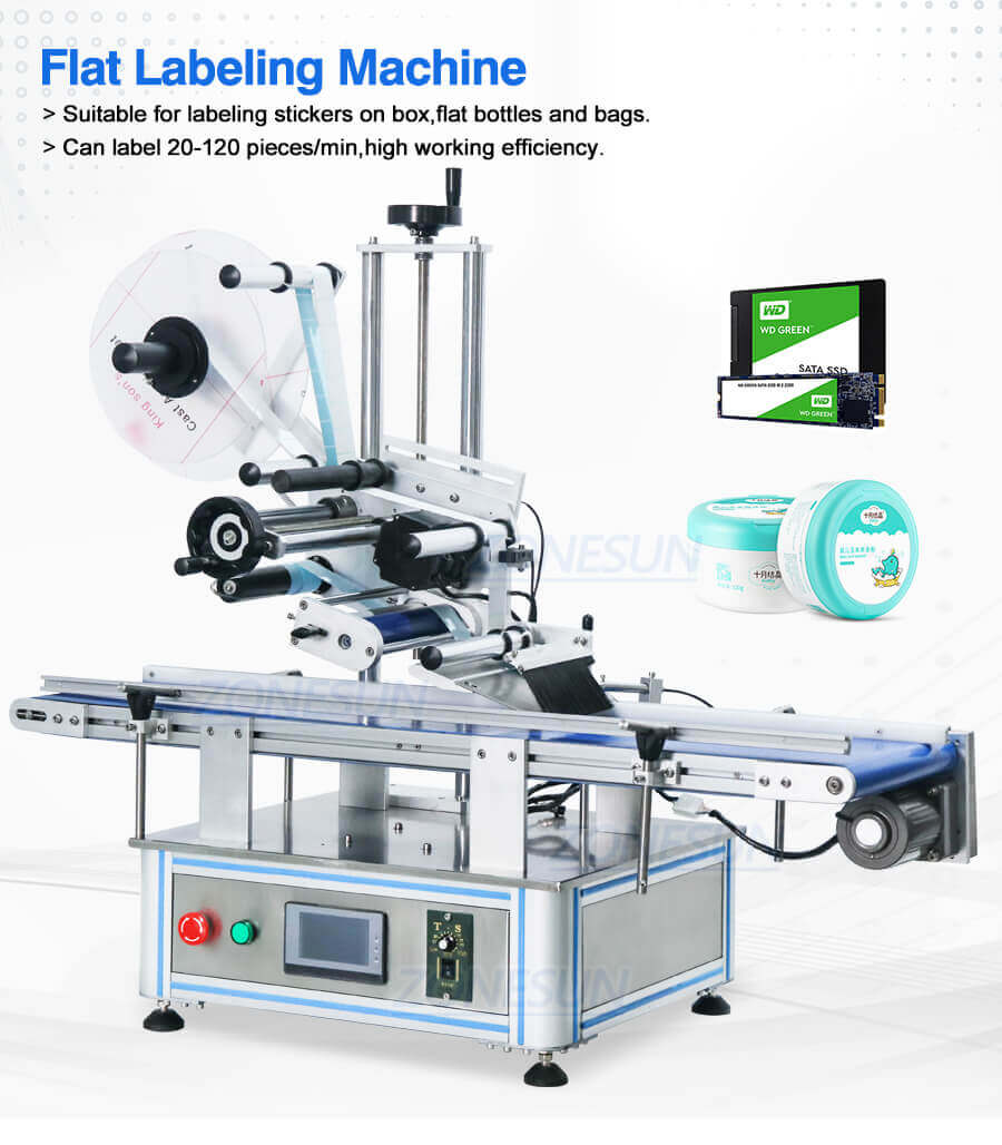 Cosmetic Flat Surface Labeling Machine-ZONESUN TECHNOLOGY LIMITED