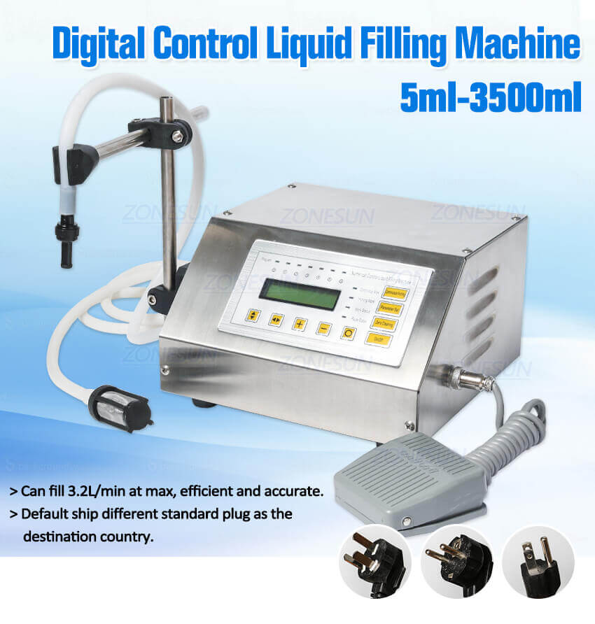 Semi Automatic Cosmetic Liquid Filling Machine-ZONESUN TECHNOLOGY LIMITED