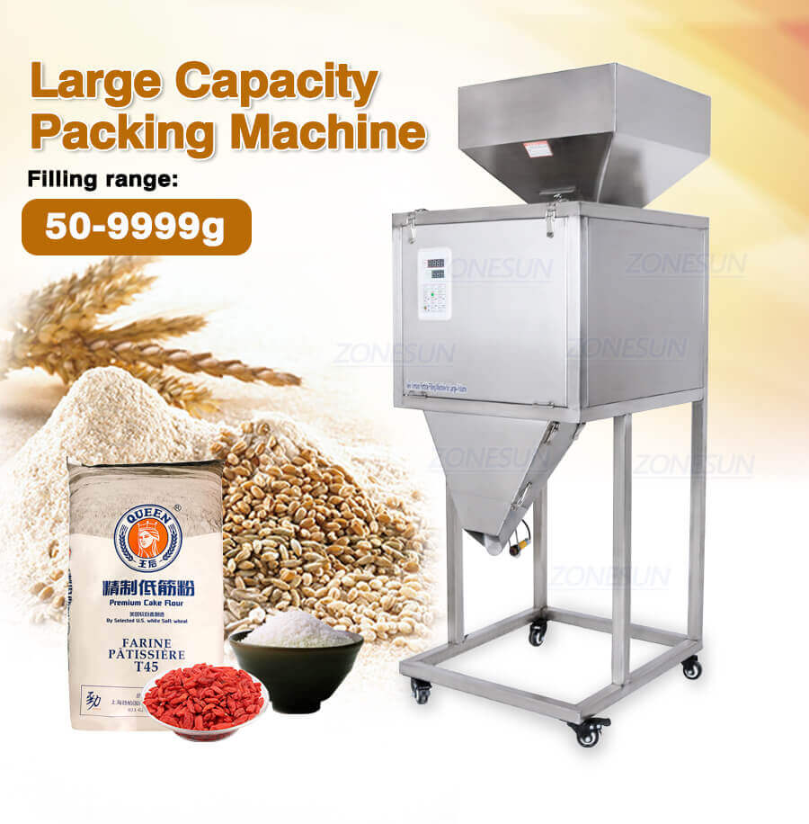 Semi Automatic Large Capacity Granule Filling Machine-ZONESUN TECHNOLOGY LIMITED
