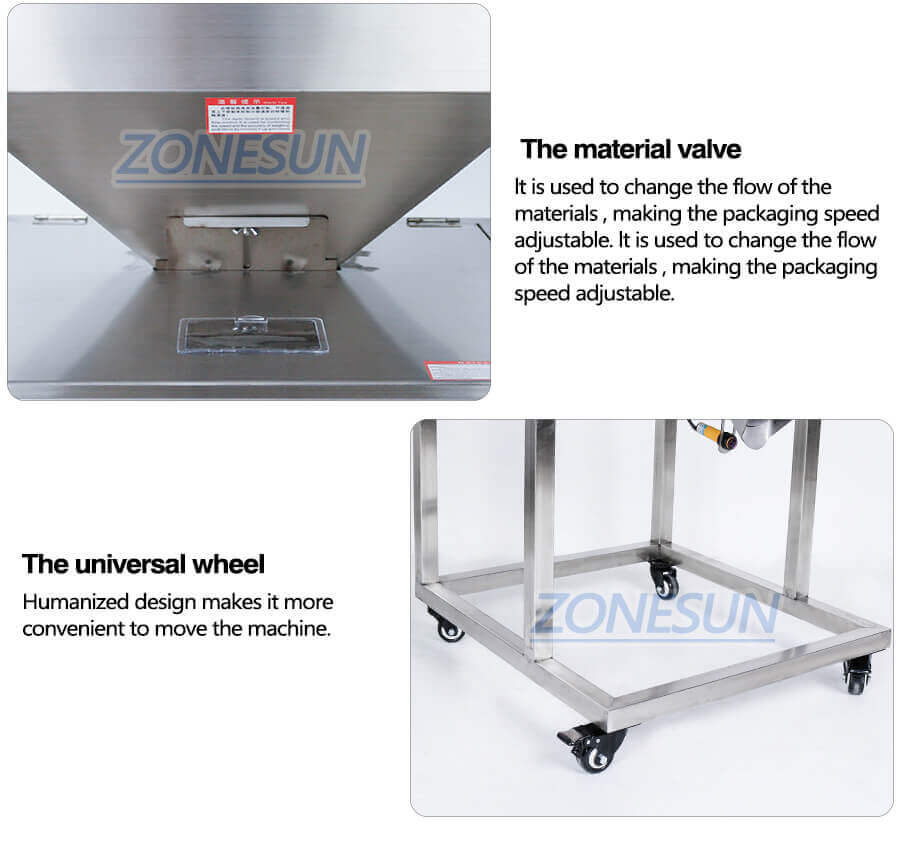 Semi Automatic Large Capacity Granule Filling Machine-ZONESUN TECHNOLOGY LIMITED