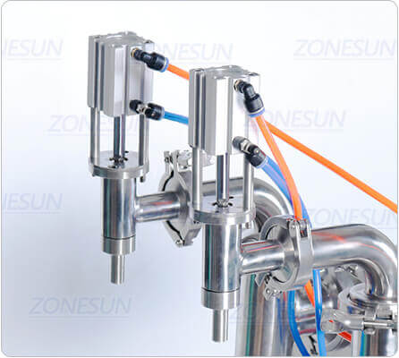 Double Heads Pneumatic Fililling Machine-ZONESUN TECHNOLOGY LIMITED