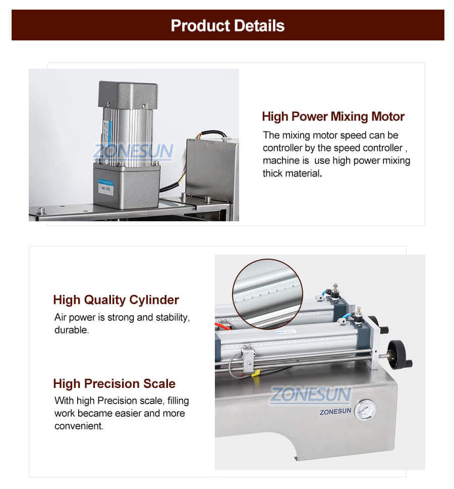 Paste Filling Machine With Heater Mixer-ZONESUN TECHNOLOGY LIMITED