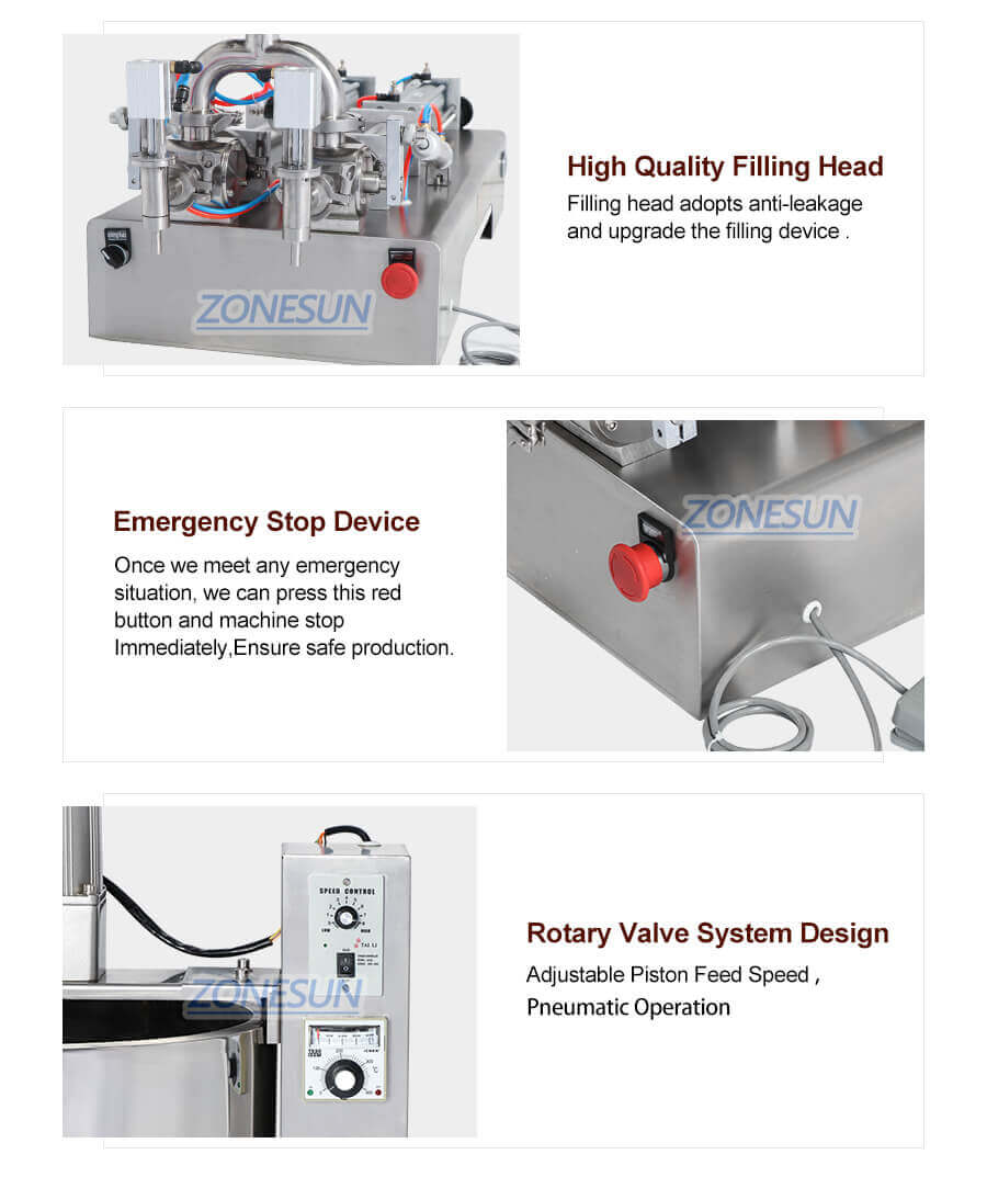 Paste Filling Machine With Heater Mixer-ZONESUN TECHNOLOGY LIMITED