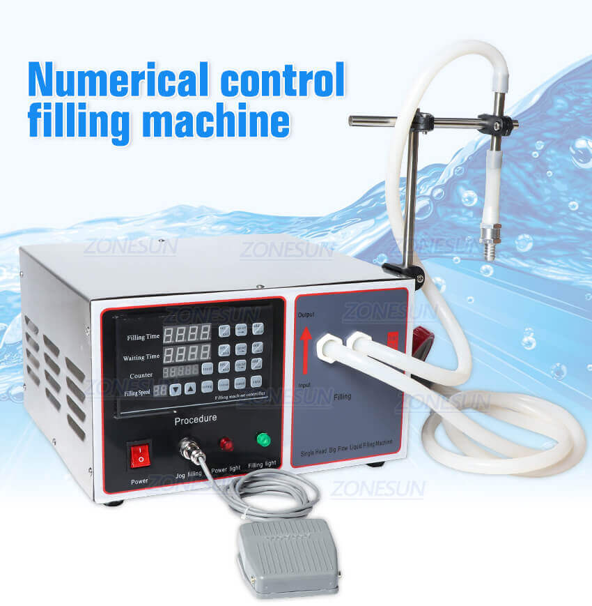 Semi Automatic Large Flow Filling Machine-ZONESUN TECHNOLOGY LIMITED