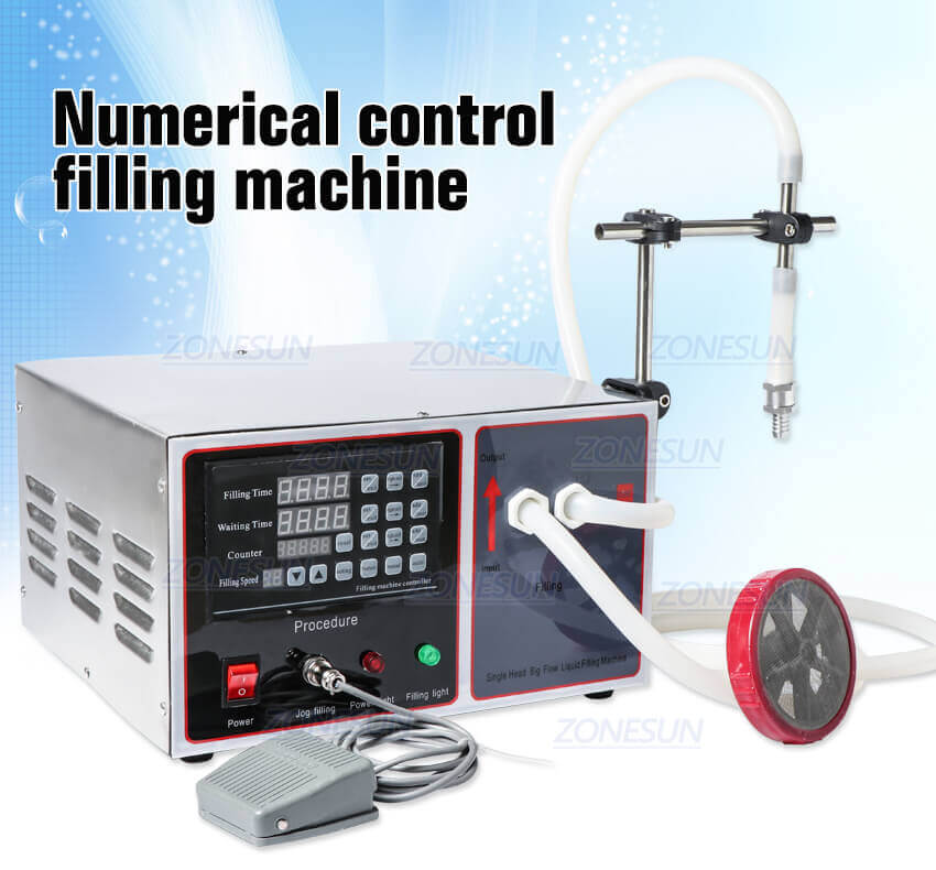Semi Automatic Large Flow Filling Machine-ZONESUN TECHNOLOGY LIMITED