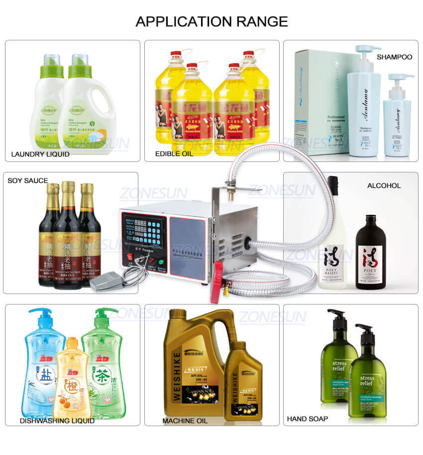 Semi Automatic Large Flow Filling Machine-ZONESUN TECHNOLOGY LIMITED