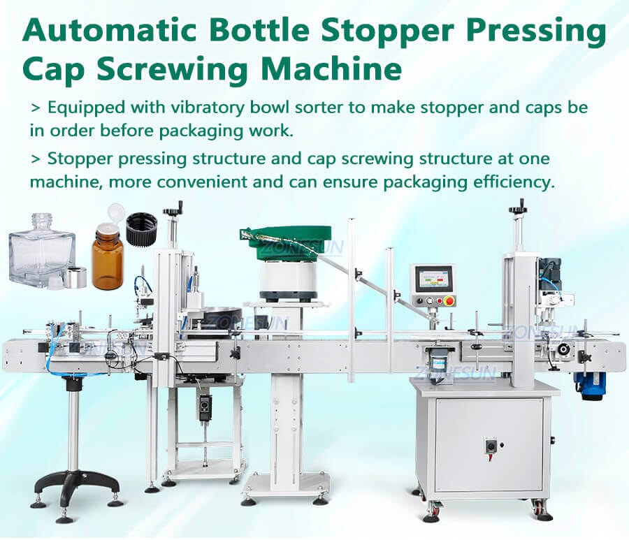 Automatic Bottle Stopper Pressing Cap Capping Machine-ZONESUN TECHNOLOGY LIMITED
