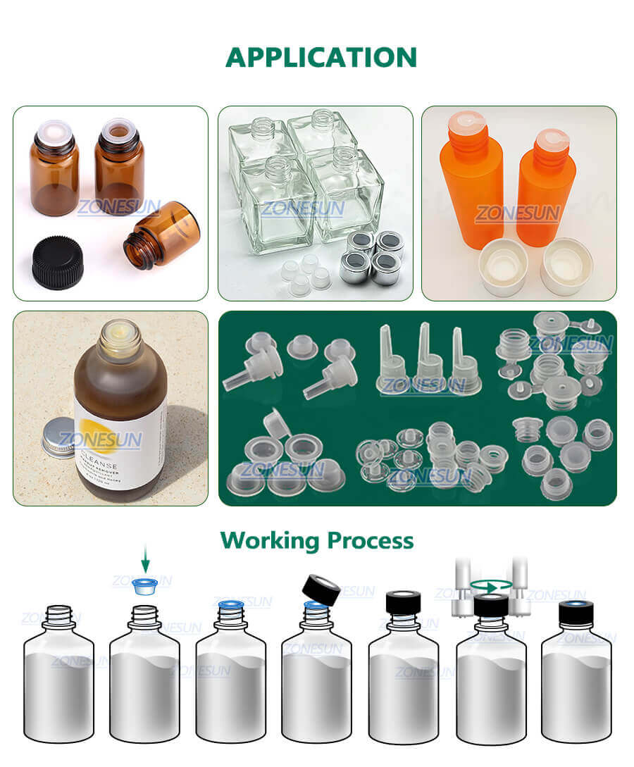 Automatic Bottle Stopper Pressing Cap Capping Machine-ZONESUN TECHNOLOGY LIMITED