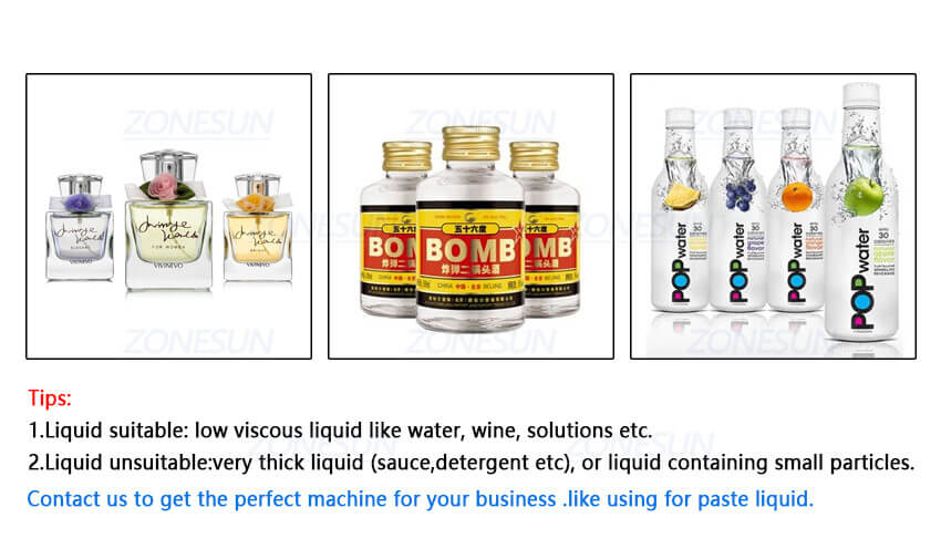 Semi Automatic Cosmetic Liquid Filling Machine-ZONESUN TECHNOLOGY LIMITED