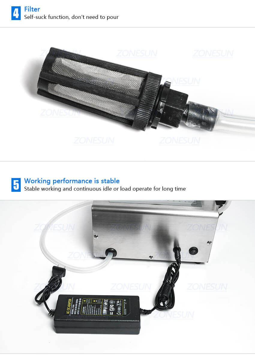 Semi Automatic Cosmetic Liquid Filling Machine-ZONESUN TECHNOLOGY LIMITED