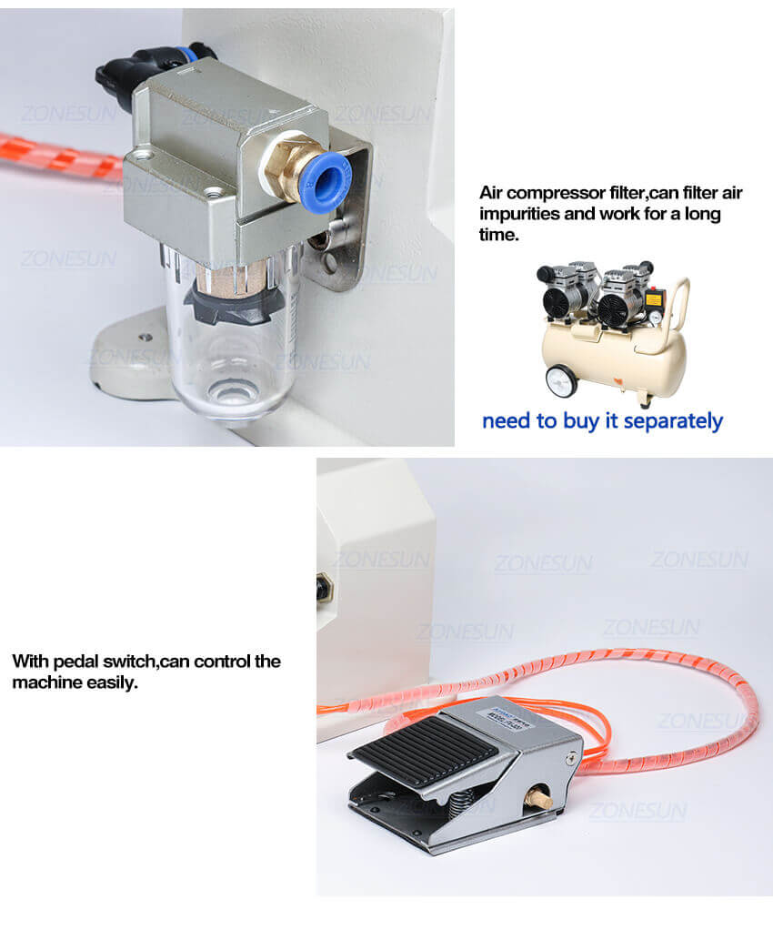 Pneumatic Cosmetic Paste Filling Machine-ZONESUN TECHNOLOGY LIMITED