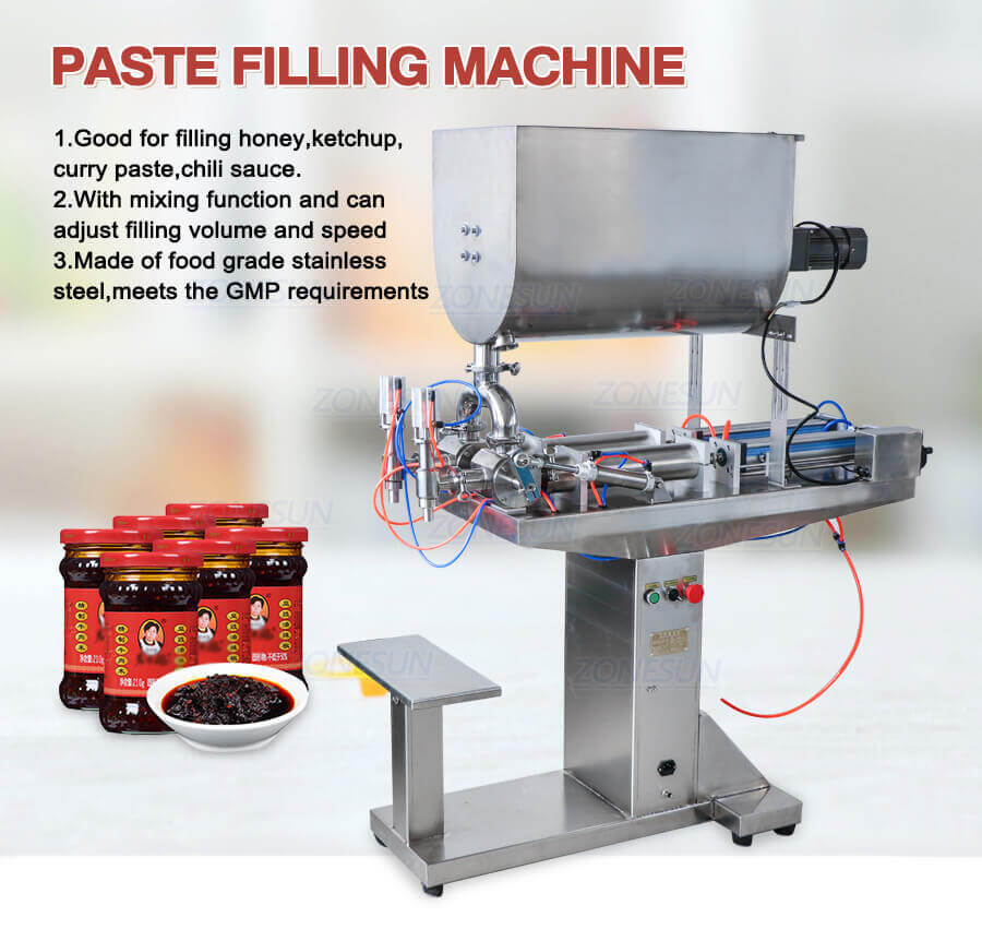U Type Mixing Double Head Paste Filling Machines-ZONESUN TECHNOLOGY LIMITED