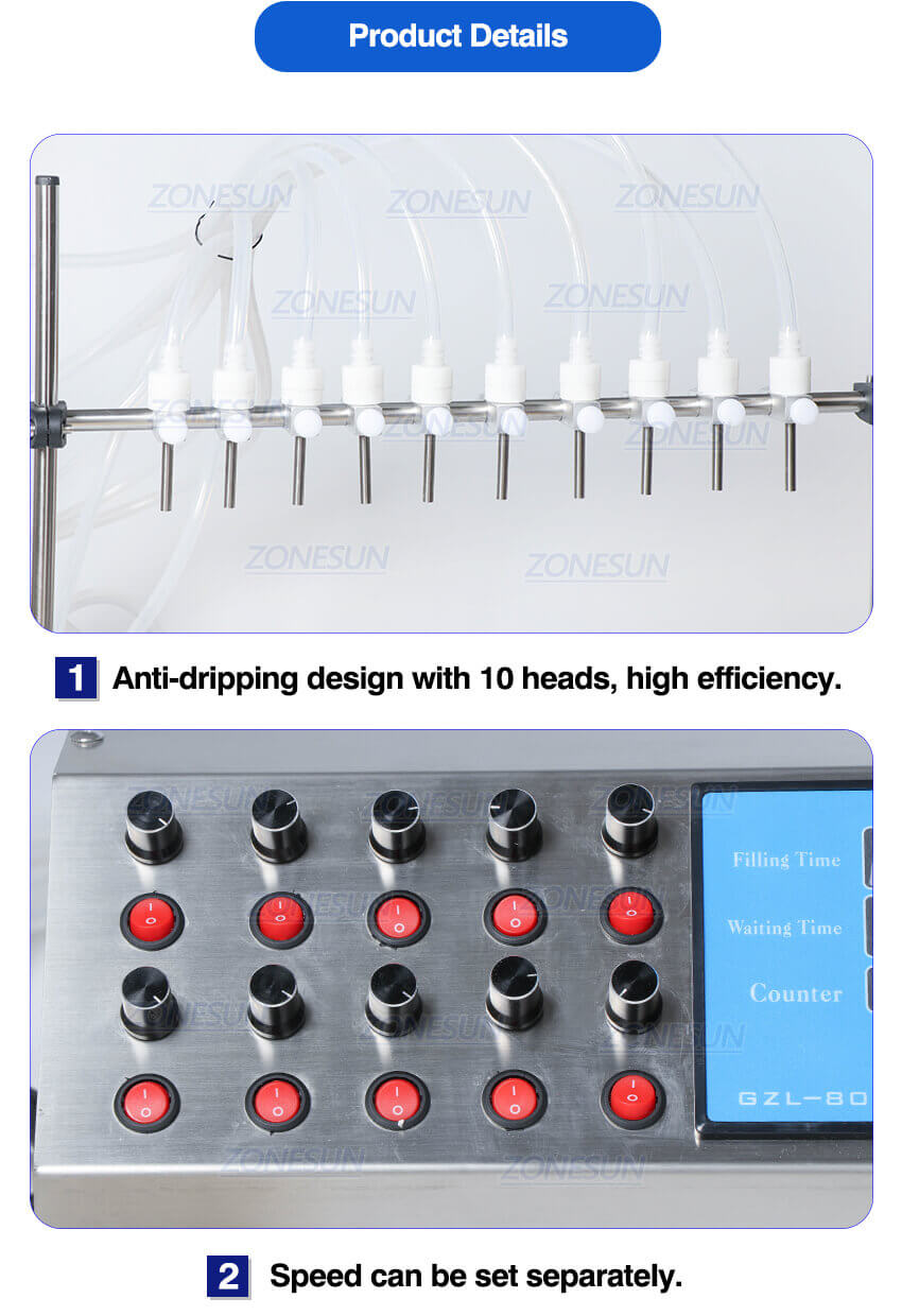Small Cosmetic Vial Filling Machine-ZONESUN TECHNOLOGY LIMITED