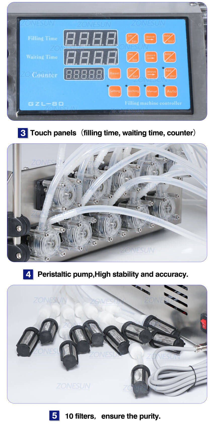 Small Cosmetic Vial Filling Machine-ZONESUN TECHNOLOGY LIMITED