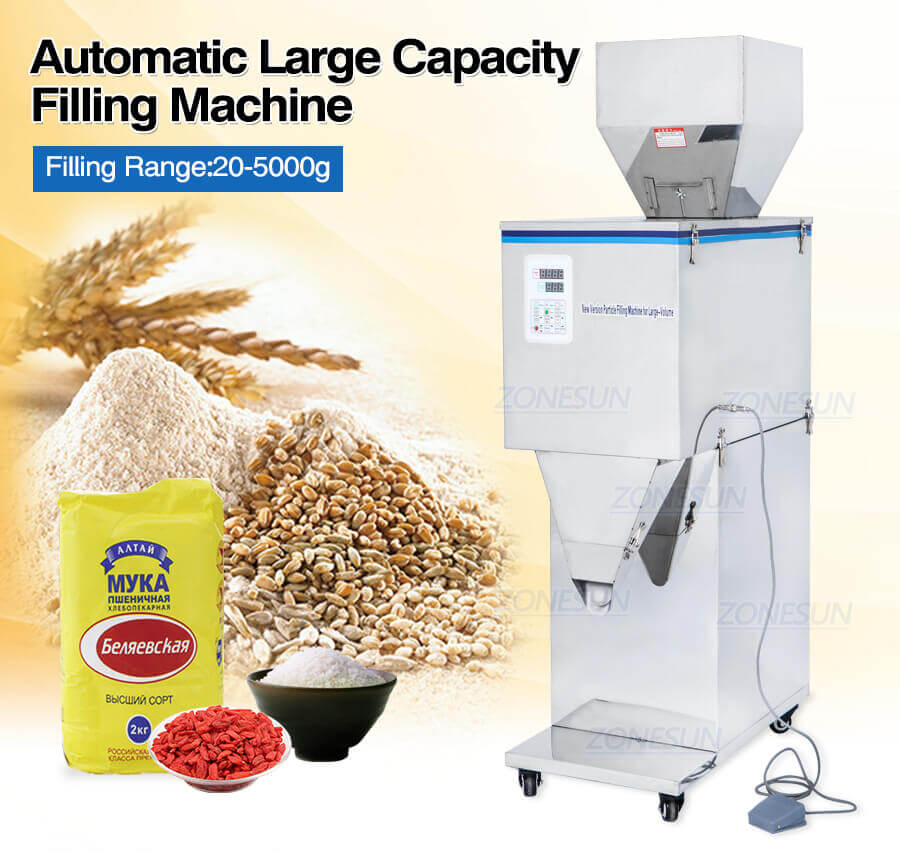Semi Automatic Granule Filling Machine-ZONESUN TECHNOLOGY LIMITED