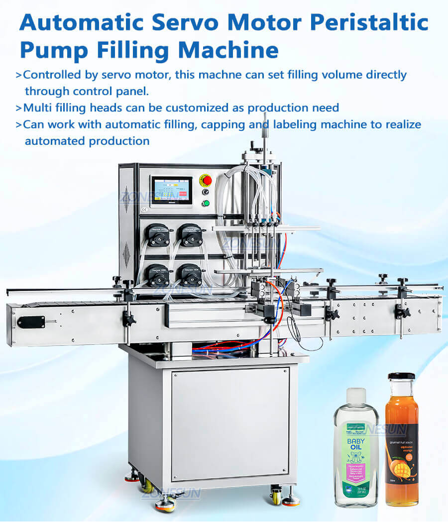 Automatic Servo Motor Peristaltic Pump Filling Machine-ZONESUN TECHNOLOGY LIMITED