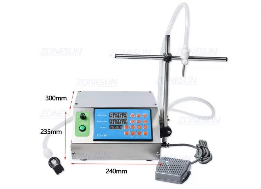 Single Head Peristaltic Pump Filling Machine-ZONESUN TECHNOLOGY LIMITED