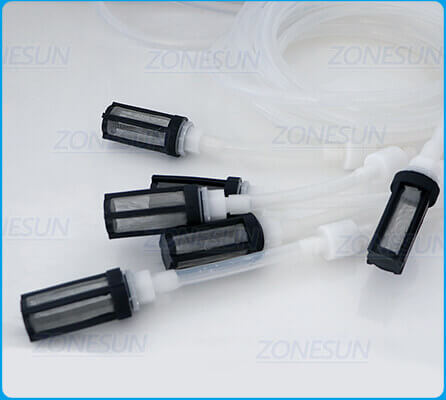 Semi Automatic 6 Heads Magnetic Pump Liquid Filling Machine-ZONESUN TECHNOLOGY LIMITED