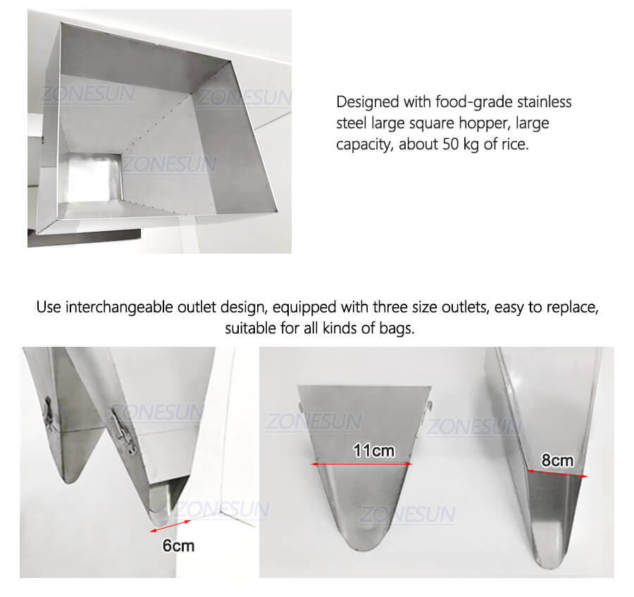 Semi Automatic Granular Weighing Filling Machine-ZONESUN TECHNOLOGY LIMITED