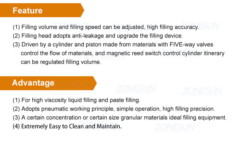 Double Head Paste Filling Machine With Heater Mixer-ZONESUN TECHNOLOGY LIMITED