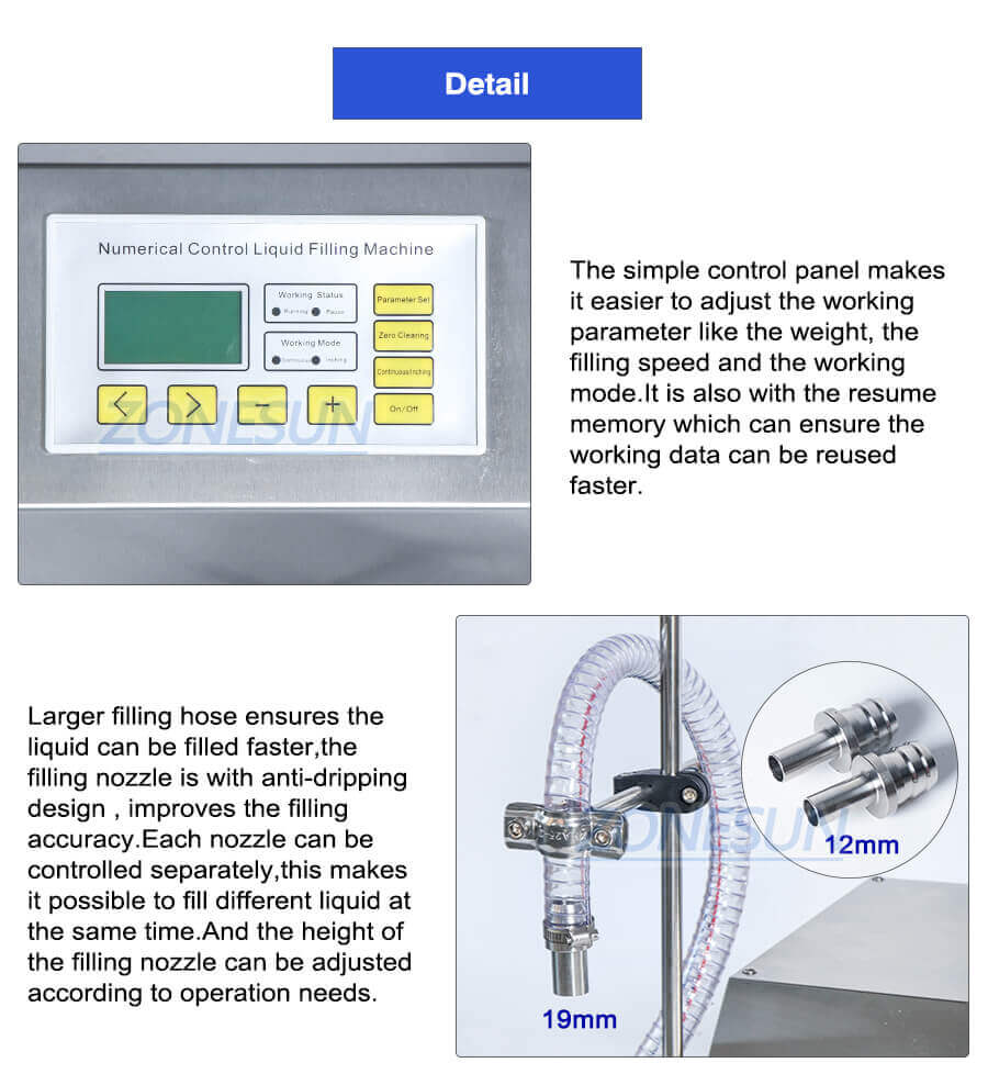 Double Head Gear Pump Weighing Filling Machine-ZONESUN TECHNOLOGY LIMITED