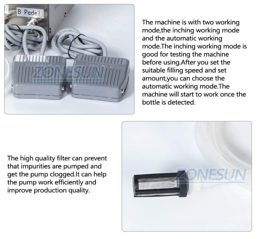 Double Head Magnetic Pump Weighing Filling Machine-ZONESUN TECHNOLOGY LIMITED