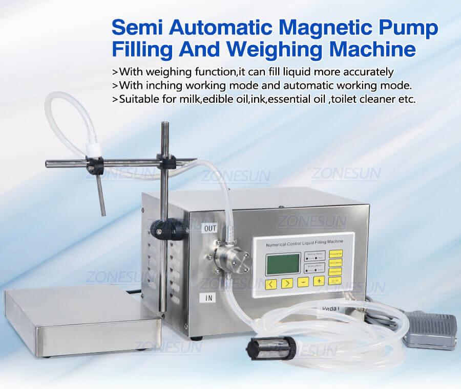 Magnetic Pump Weighing Filling Machine-ZONESUN TECHNOLOGY LIMITED