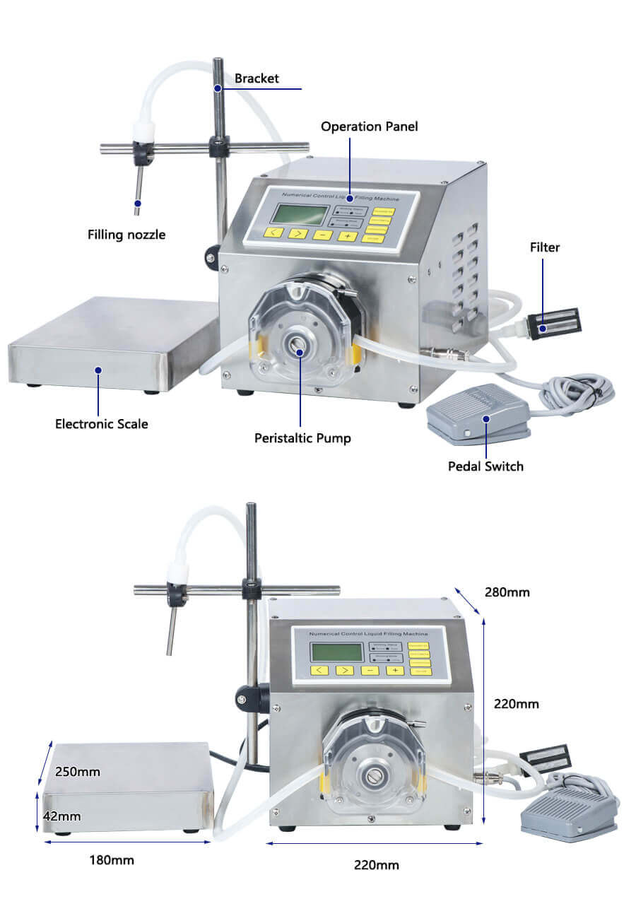 Peristaltic Pump Weighing Filling Machine-ZONESUN TECHNOLOGY LIMITED