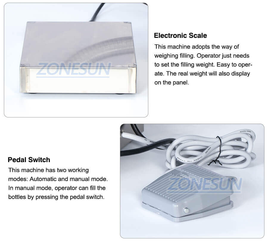 Diaphragm Pump Weighing Fillinng Machine-ZONESUN TECHNOLOGY LIMITED