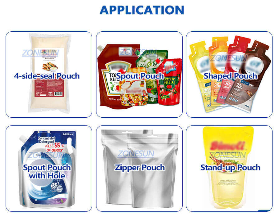 Automatic Premade Pouch Paste Filling Sealing Machine-ZONESUN TECHNOLOGY LIMITED