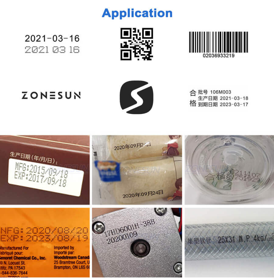 Semi Automatic Dektop Date Inkjet Printer-ZONESUN TECHNOLOGY LIMITED