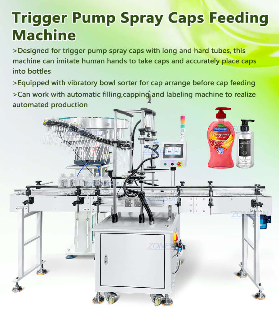 Trigger Pump Spray Caps Feeding Machine-ZONESUN TECHNOLOGY LIMITED