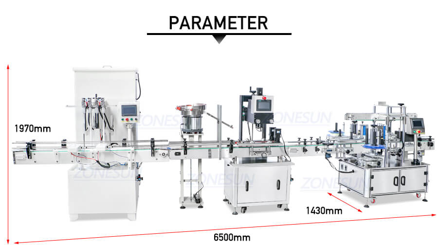 4 Heads Corrosive Liquid Filling Line-ZONESUN TECHNOLOGY LIMITED