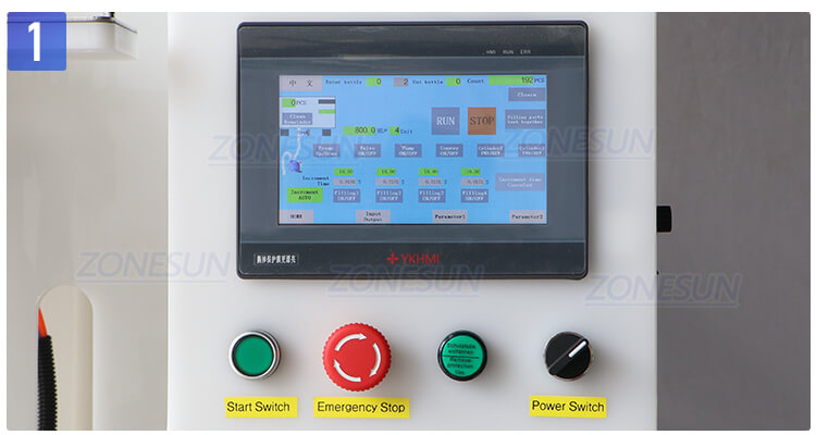 4 Heads Corrosive Liquid Filling Line-ZONESUN TECHNOLOGY LIMITED