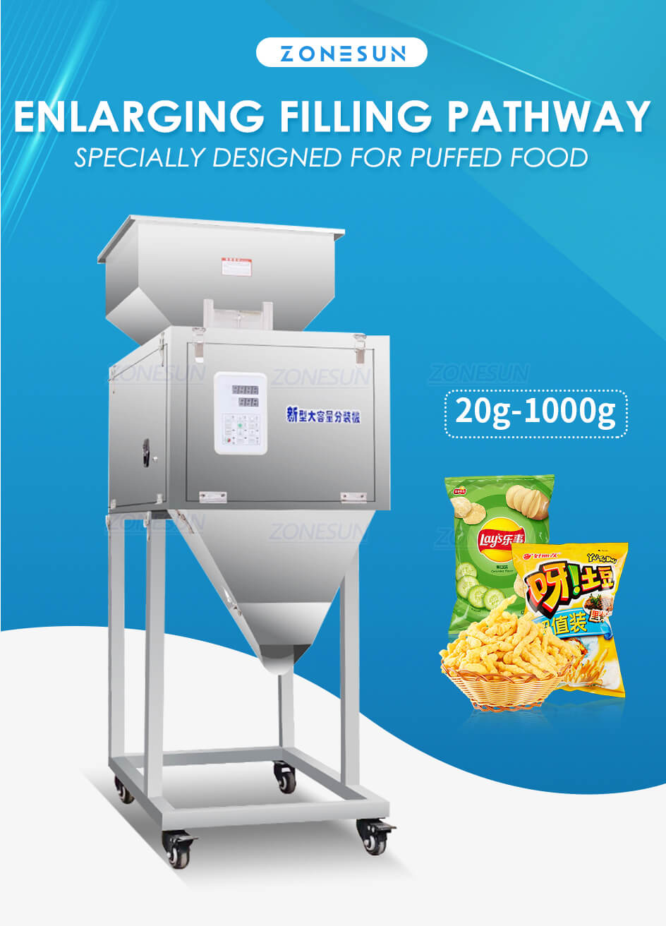 Food Chips Granules Weighing Filling Machine-ZONESUN TECHNOLOGY LIMITED