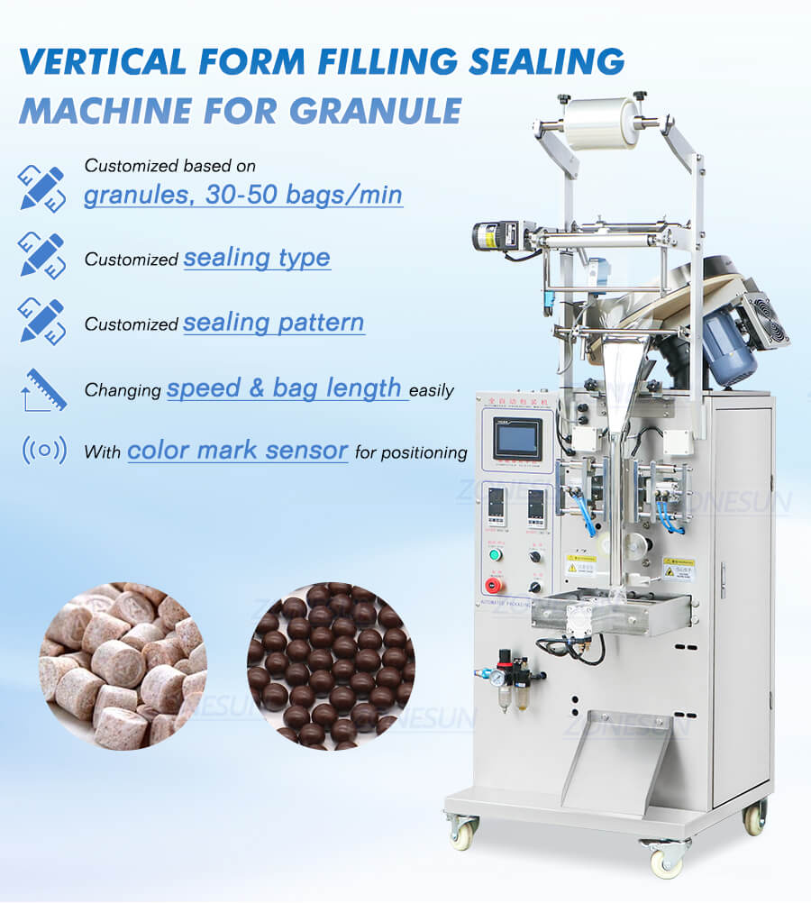 Granule Bag Vertical Form Filling Sealing Machine-ZONESUN TECHNOLOGY LIMITED