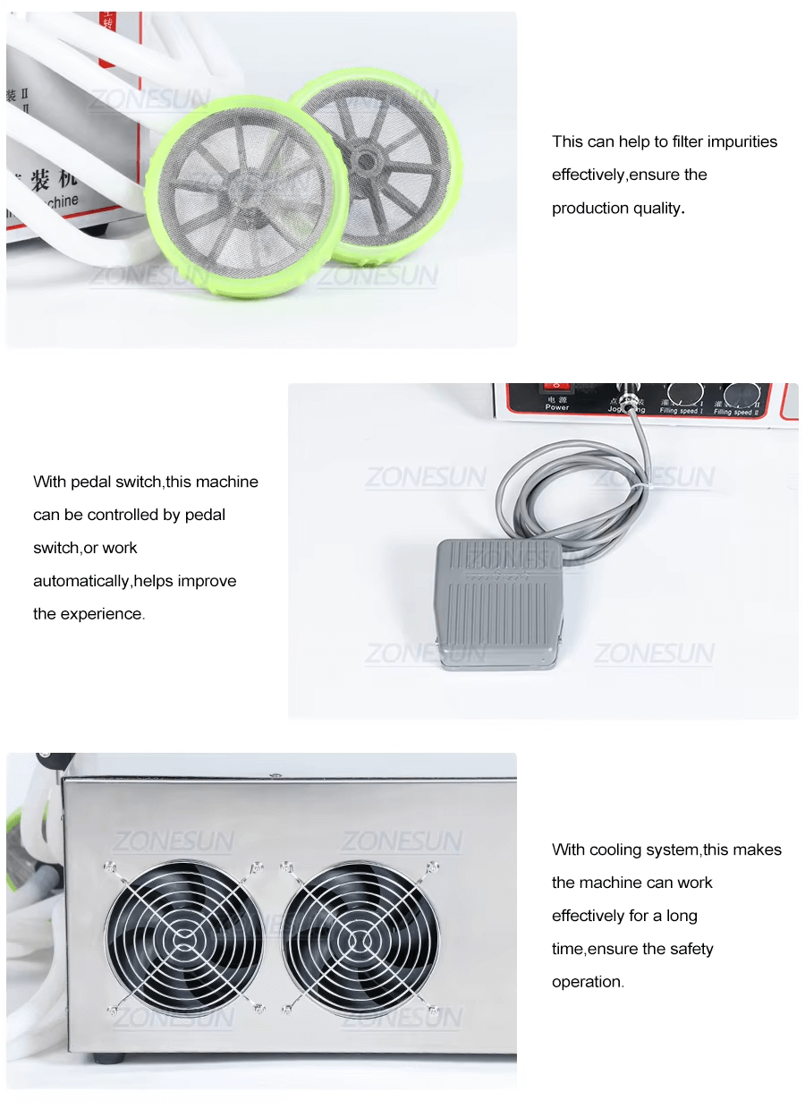 Double Head Large Flow Filling Machine-ZONESUN TECHNOLOGY LIMITED