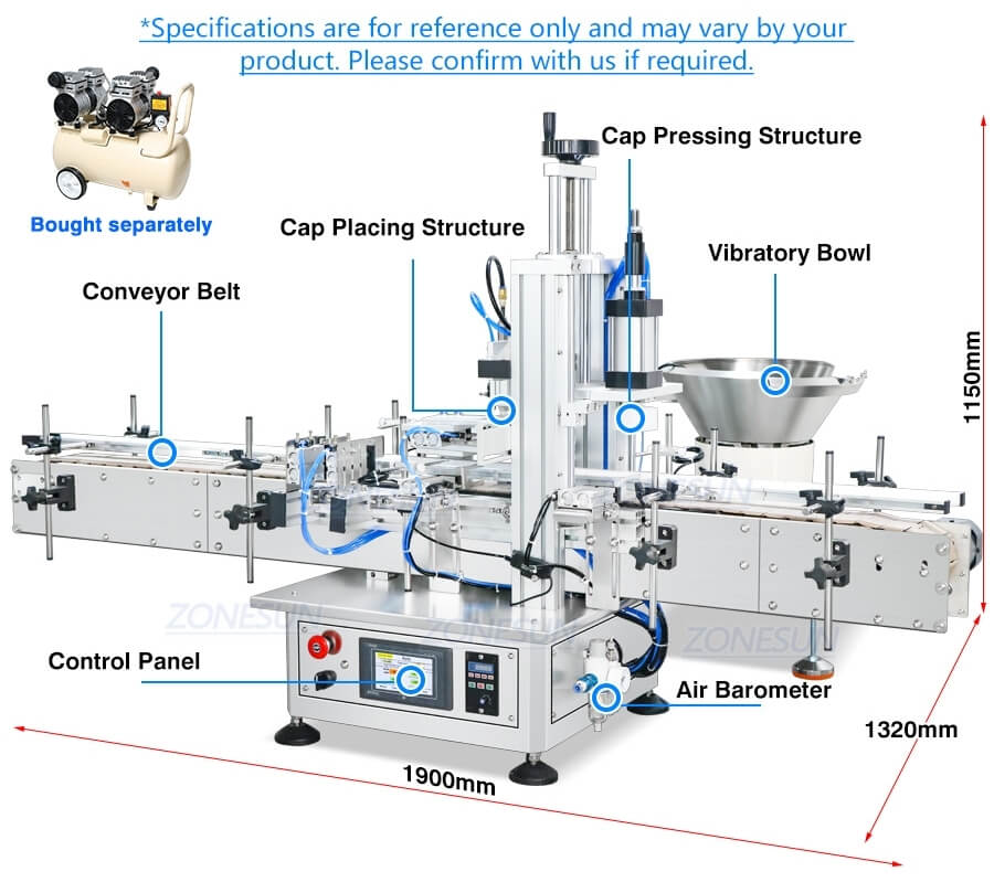 Machine de capsulage de pressage de bouteilles X3 Bottle Pressing Capping Machine X3