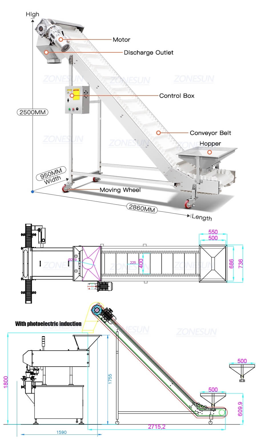 Incline Bucket Type Conveyor X3 Incline Bucket Type Conveyor X3