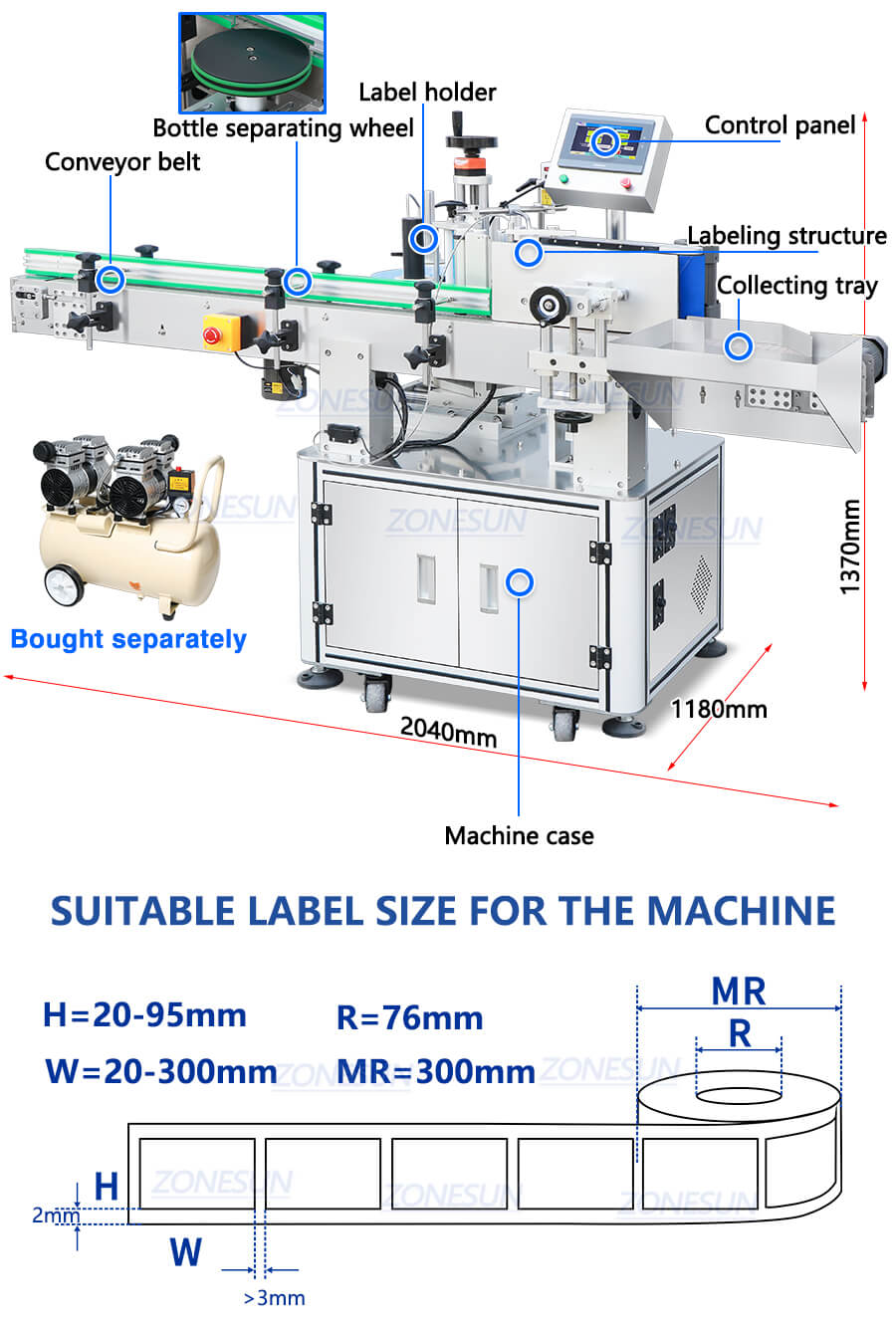 Round Bottle Labeling Machine X3