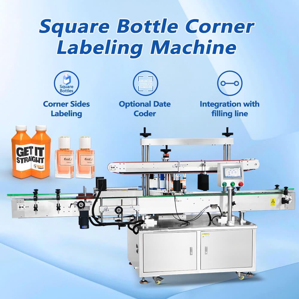 Square Component Labeling Square Bottle Corner Labeling Machine