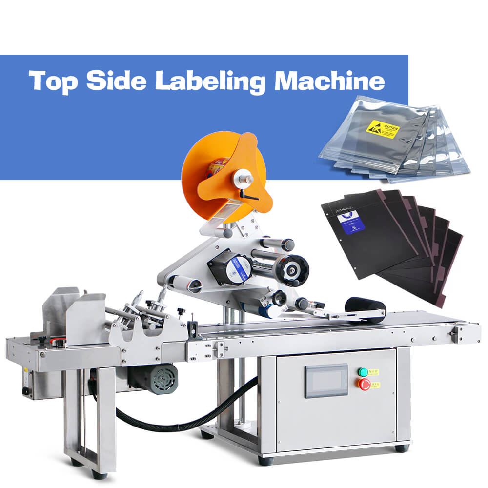 Tabletop Flat Box Card Bag Labeling Machine