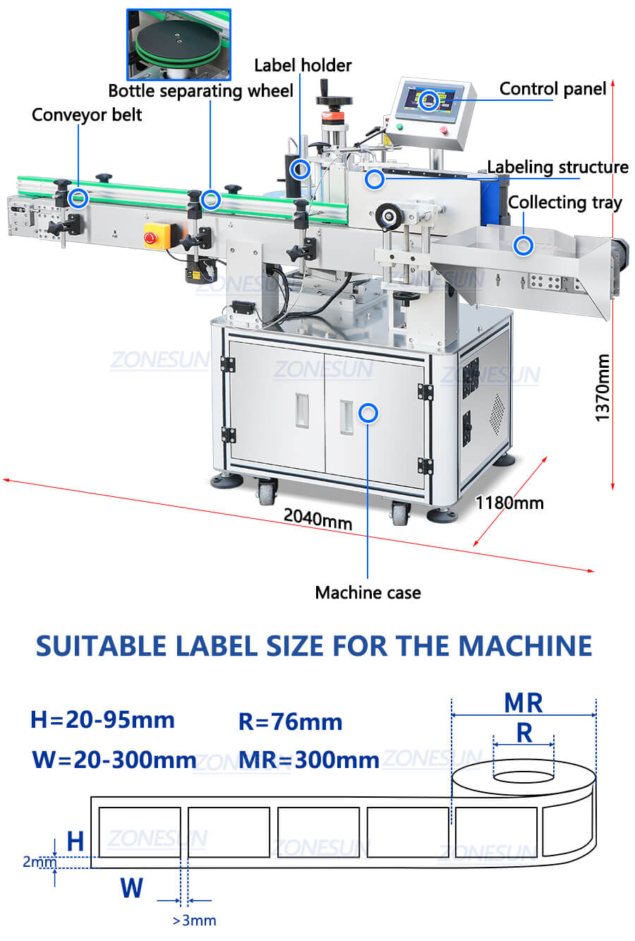 Round Bottle Labeling Machine Round Bottle Labeling Machine