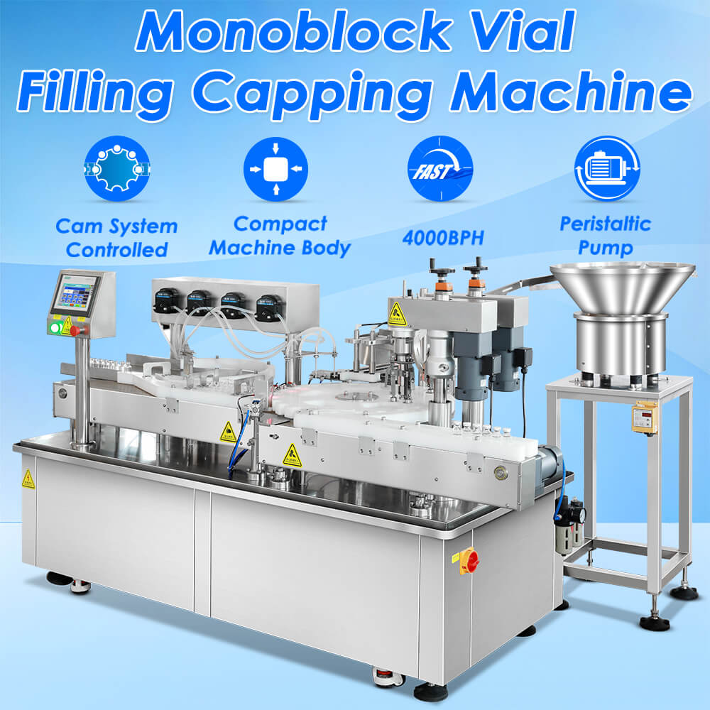 4 Heads Vial Filling Capping Machine