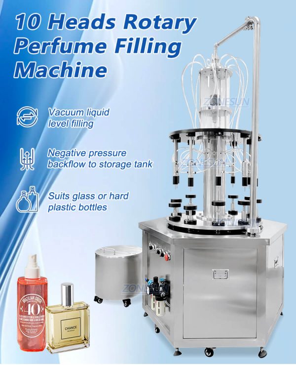 10 Heads Rotary Perfume Filling Machine - ZONESUN TECHNOLOGY LIMITED