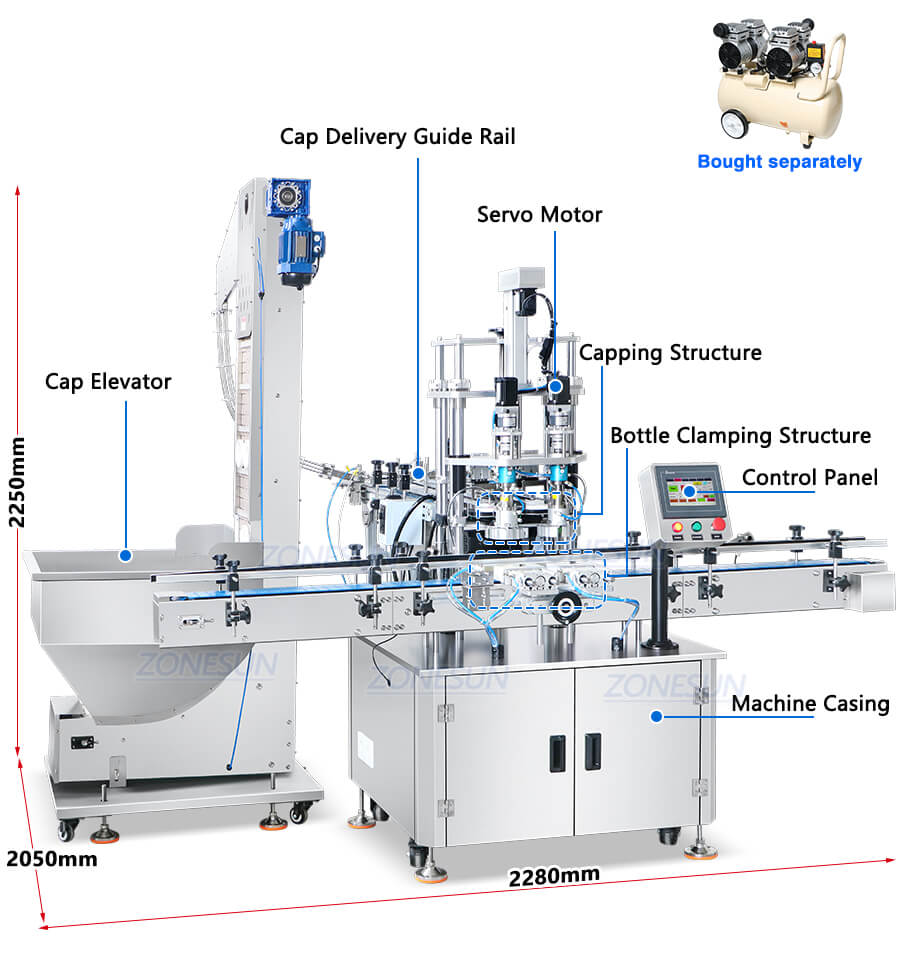 Double Head Servo Capping Machine X3 Double Head Servo Capping Machine X3