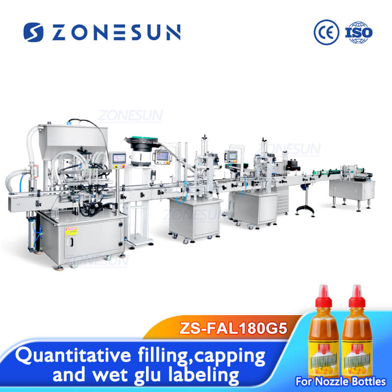 Ketchup Nozzle Bottle Filling Production Line Z1