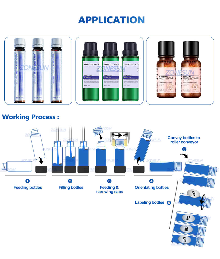 small bottle filling capping labeling machine x2